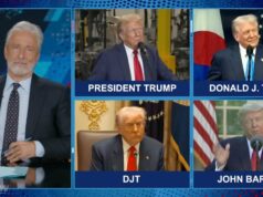 Jon Stewart reúne ‘painel de especialistas’ em Trumps para destacar contradições da Guerra do Irã | Vídeo Hakeem Jeffries, Brendan Carr