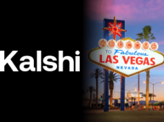 Juiz federal nega que Kalshi suspenda tentativa de pausar caso de aplicação de jogos em Nevada O juiz federal nega que Kalshi permaneça na tentativa de interromper o caso de aplicação de jogos em Nevada. Logotipo Kalshi em um fundo preto ao lado da placa iluminada “Bem-vindo ao Fabulous Las Vegas Nevada” ao entardecer com palmeiras e postes de luz.