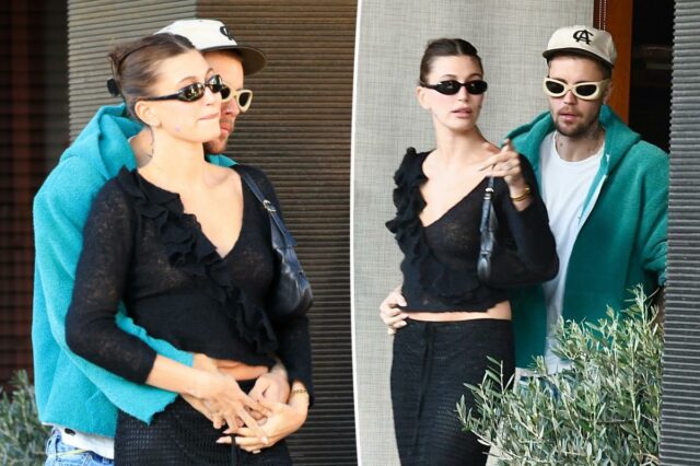 Justin Bieber e sua esposa Hailey fazem as malas no PDA em Los Angeles após revelação 'surpresa' de gravidez
