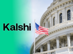 Kalshi move processo de Washington para tribunal federal em meio a disputa regulatória Kalshi move o processo de Washington para um tribunal federal em meio a uma disputa regulatória. Batalha legal do mercado de previsão de Kalshi com o estado de Washington mostrada pelo edifício do Capitólio dos EUA e pelo fundo da bandeira americana