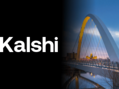 Kalshi processa autoridades de Iowa alegando autoridade federal sobre contratos de previsão de mercado Kalshi processa autoridades de Iowa alegando autoridade federal sobre contratos de previsão de mercado. Gráfico mostrando a palavra “Kalshi” em um fundo preto ao lado de uma grande ponte em arco iluminada sobre um rio ao entardecer.