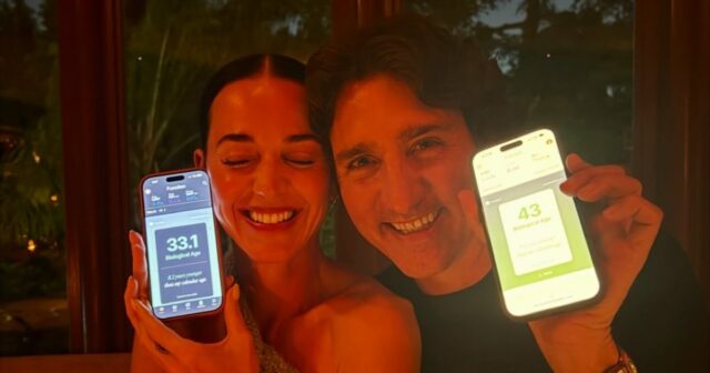 Katy Perry e BF Justin Trudeau são todos sorrisos no Katy Perry dá a mão a Justin Trudeau em Paris para seu aniversário