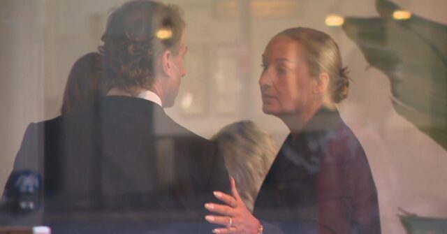 Keli Lane, 51, foi vista em um dia especial de libertação supervisionada da prisão de segurança máxima de Silverwater com seu namorado Patrick Cogan.