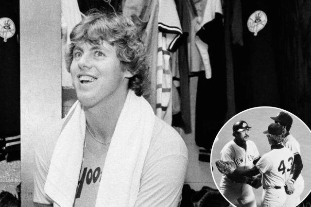 Ken Clay, bicampeão da World Series dos Yankees, morre aos Ken Clay sorrindo no vestiário após a vitória dos Yankees.