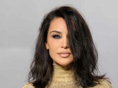 Kim Kardashian arrasa nas lentes de contato azuis na pós-festa do Oscar Festa do Oscar da Vanity Fair em 2026, chegadas de Kim Kardashian