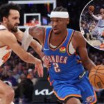 Knicks recupera duas vezes, mas fica aquém do atual campeão Thunder