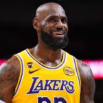 LeBron James in Lakers game against Miami Heat