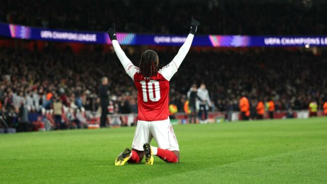 Liga dos Campeões: Eze e Rice marcam na vitória do Arsenal sobre o Leverkusen e consolidam a vaga nas quartas de final
