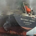 Pelo menos três navios-tanque foram atingidos por “projéteis desconhecidos”, incluindo um cargueiro de bandeira tailandesa que foi atingido por mísseis iranianos em 11 de março.