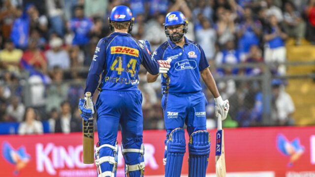 MI vs KKR, IPL 2026: Rohit e Rickelton guiam meio século os indianos de Mumbai à rara vitória no jogo de abertura
