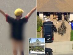 Maluco que abriu fogo perto da escola primária de SoCal emerge sem calças após impasse Maluco que abriu fogo perto da escola primária de SoCal emerge sem calças após impasse