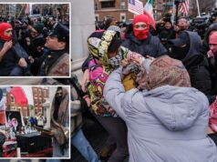 Manifestante anti-regime iraniano espancado na ilusória vigília de Khamenei em Nova York Manifestante anti-regime iraniano espancado na ilusória vigília de Khamenei em Nova York