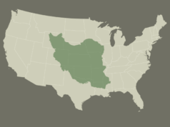 Mapa mostra quão grande é o Irã em comparação com os 50 estados dos EUA INTERATIVO - Qual é o tamanho do Irã - 5 de março de 2026-1772713838