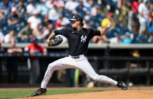 Max Fried nomeado titular do dia de abertura dos Yankees O arremessador do New York Yankees, Max Fried (54), lança um arremesso contra o Panamá durante o treinamento de primavera.