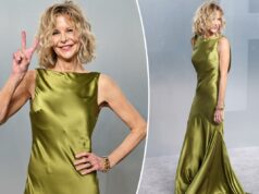 Meg Ryan faz uma rara aparição no tapete vermelho na Vanity Fair Oscars Party 2026 Meg Ryan faz uma rara aparição no tapete vermelho na Vanity Fair Oscars Party 2026