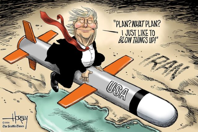 Desenho animado de Clay Jones