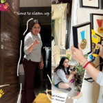 Mesmo a estrela olímpica Manu Bhaker não é poupada da limpeza festiva em casa