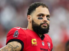 Mike Evans, do 49ers, avalia a decisão de deixar os Buccaneers após 12 anos Tampa Bay Buccaneers wide receiver Mike Evans.