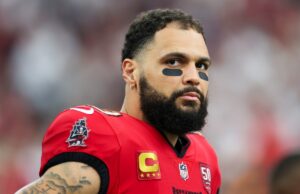 Mike Evans, do 49ers, avalia a decisão de deixar os Buccaneers após 12 anos Tampa Bay Buccaneers wide receiver Mike Evans.