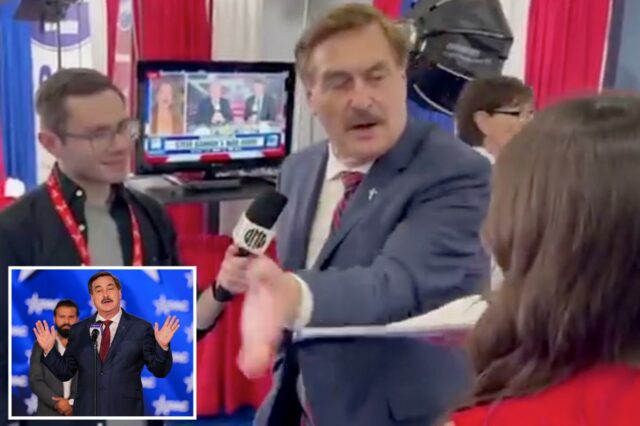 Mike Lindell ‘entregou documentos judiciais’ durante entrevista diante das câmeras no CPAC – e joga documentos de lado
