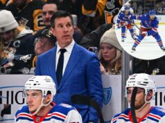 Mike Sullivan acredita que o Rangers ‘fez um ótimo trabalho’ lidando com o prazo de negociação iminente O técnico Mike Sullivan, do New York Rangers, enfrenta o Pittsburgh Penguins na PPG PAINTS Arena em 31 de janeiro de 2026 em Pittsburgh, Pensilvânia.