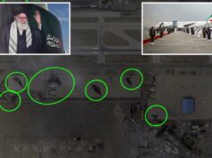 Militares israelenses destroem o avião do falecido aiatolá Ali Khamenei enquanto planejam pelo menos mais três semanas de guerra Soldados cerimoniais estão em formação na pista em frente a um avião branco com uma bandeira iraniana na cauda.