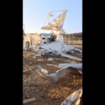 Momento em que 'míssil do Hezbollah' atinge estação de radar israelense