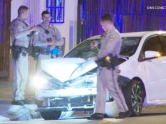 Momento horrível: pedestre morre em acidente em Los Angeles Momento horrível: pedestre morre em acidente em Los Angeles