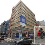 A loja Goodwill na 1114 1st Avenue, na cidade de Nova York, que está planejada para ser convertida em um abrigo para 200 leitos.