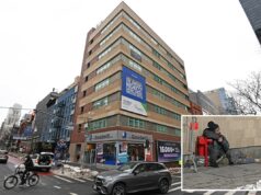 Moradores ricos de Nova York alcançam vitória na luta contra abrigo para moradores de rua no Upper East Side A loja Goodwill na 1114 1st Avenue, na cidade de Nova York, que está planejada para ser convertida em um abrigo para 200 leitos.