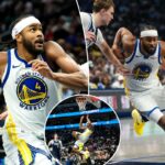 Moses Moody sofre uma lesão no joelho no final da temporada, mas Warriors vence Mavericks