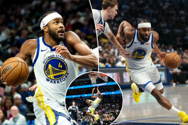 Moses Moody sofre uma lesão no joelho no final da temporada, mas Warriors vence Mavericks
