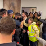 Mulher confronta Ben-Gvir no local do ataque com míssil iraniano