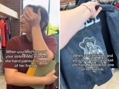 Mulher visita brechó e depois percebe a jaqueta: ‘Pior medo’ Mulher visita brechó e depois percebe a jaqueta: ‘Pior medo’