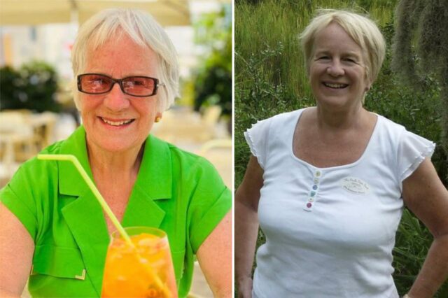 Mulher visita pronto-socorro por causa de dores nas costas, médico Uma mulher com uma blusa branca em pé na natureza