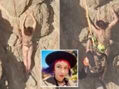 Nadadora de biquíni quebra o silêncio depois que equipes de resgate a encontraram agarrada a um penhasco de São Francisco Nadadora de biquíni quebra o silêncio depois que equipes de resgate a encontraram agarrada a um penhasco de São Francisco