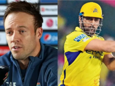Não há razão para Dhoni rebater em ordem inferior pelo CSK, diz AB de Villiers Não há razão para Dhoni rebater em ordem inferior pelo CSK, diz AB de Villiers