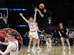 Nebraska escapa depois que a meia quadra de Vanderbilt quase toca a campainha O impulso de Tyler Tanner nos segundos finais falhou durante o jogo Vanderbilt-Nebraska em 21 de março de 2026.