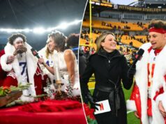 Netflix busca adicionar mais jogos da NFL enquanto a liga renegocia acordos de direitos de mídia Byron Murphy Jr., nº 7 do Minnesota Vikings, dá uma mordida em um bife ao ser entrevistado por Diana Russini na Netflix após o jogo contra o Detroit Lions no US Bank Stadium em 25 de dezembro de 2025 em Minneapolis, Minnesota.