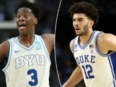 Nets acompanhando de perto o torneio da NCAA deste ano AJ Dybantsa marcou 35 pontos na derrota da BYU para o Texas na primeira rodada do torneio da NCAA em 19 de março de 2026.