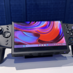 lenovo legion go fold console de jogos portátil em exibição