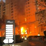 O hotel Fairmont Palm em Dubai foi atingido no fim de semana quando áreas turísticas foram atingidas pelo Irã