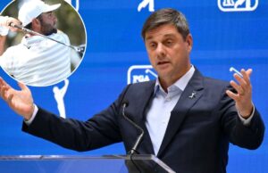 Novo chefe revela um plano de seis partes para mudar completamente a temporada do PGA Tour Brian Rolapp, CEO do PGA Tour, fala à mídia antes do THE PLAYERS Championship 2026 no campo THE PLAYERS Stadium no TPC Sawgrass em 11 de março de 2026 em Ponte Vedra Beach, Flórida.