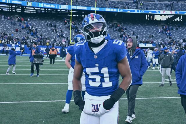 Novo número da camisa dos Giants de Abdul Carter revelado O jogador nº 51 do New York Giants enfrenta o jogador nº 8 do Washington Commanders, Marcus Mariota.