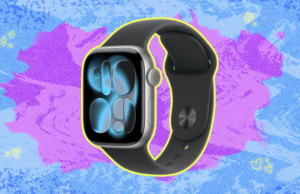O Apple Watch Series 11 atingiu um preço recorde de US$ 299 Smartwatch Apple Watch Series 11 (GPS 42mm) com caixa de alumínio cinza espacial com pulseira esportiva preta - S/M. Pontuação de sono, rastreador de condicionamento físico, monitoramento de saúde, tela sempre ativa, resistente à água
