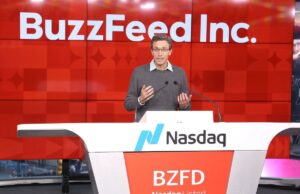 O BuzzFeed em apuros alerta que o fim pode estar próximo, pois enfrenta uma grande crise de caixa Jonah H. Peretti falando na Nasdaq para o Listing Day da BuzzFeed Inc.