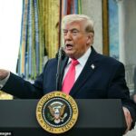 Donald Trump fala aos repórteres no Salão Oval na terça-feira