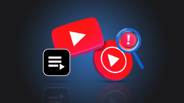 Logotipo do Spotify em frente a um logotipo vermelho rachado do YouTube Music contra um fundo de ondas sonoras.