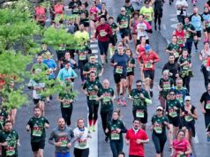 O acordo da Apple com a Maratona de Londres poderia sinalizar novos recursos do Apple Watch? O co-patrocínio da Apple na Maratona de Londres poderia sinalizar novos recursos do Apple Watch | A foto mostra corredores competindo durante um evento anterior