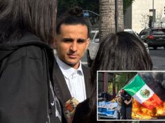 O ato covarde de Rioter ao deixar o tribunal por atirar explosivos em policiais no centro de Los Angeles O ato covarde de Rioter ao deixar o tribunal por atirar explosivos em policiais no centro de Los Angeles